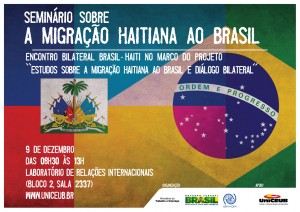 Convite Evento sobre Migracao Haitiana ao Brasil