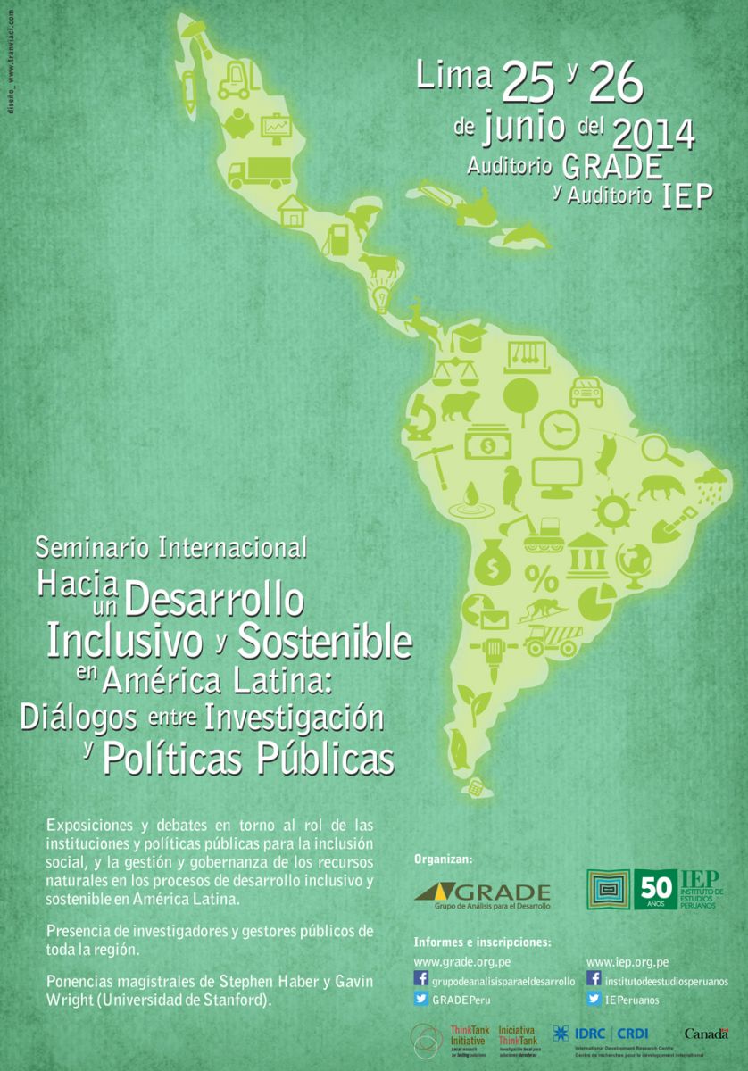 IEP y Grade organizan seminario internacional sobre desarrollo inclusivo y sostenible en América Latina
