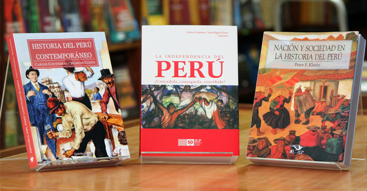 Libros del IEP sobre historia con precios especiales por Fiestas