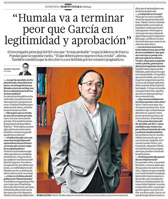 «Humala va a terminar peor que García en legitimidad y aprobación»