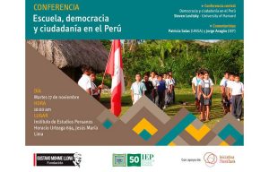 Fundación Mohme e IEP organizan conferencia “Escuela, democracia y ciudadanía en el Perú”