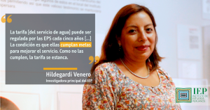 Entrevista : Hildegardi Venero sobre costos de agua potable