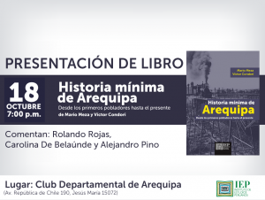 «Historia mínima de Arequipa. Desde los primeros pobladores hasta el presente»