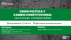 [VIDEO] Mesa Verde «Crisis política y cambio constitucional: Lecciones comparadas»
