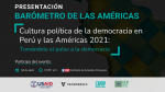 [2021] VIII Ronda del Barómetro de las Américas en Perú: Cultura Política de la Democracia en Perú y las Américas | DOSSIER
