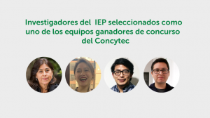 Investigadores IEP ganaron Concurso ProCiencia del Concytec