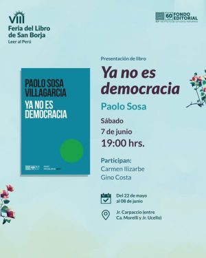 [Feria del Libro San Borja] Presentación de libro «Ya no es democracia»