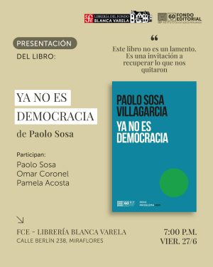 Presentación de libro «Ya no es democracia»