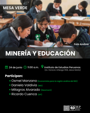 Mesa verde «Minería y educación»